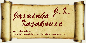 Jasminko Kazaković vizit kartica